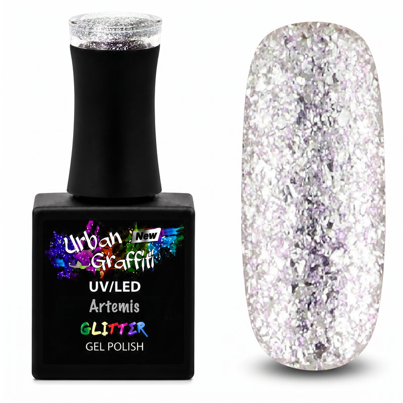 Artemis - UGGP-A0910 Urban Graffiti Ασημί Glitter Gel Βερνίκι Νυχιών 15ml