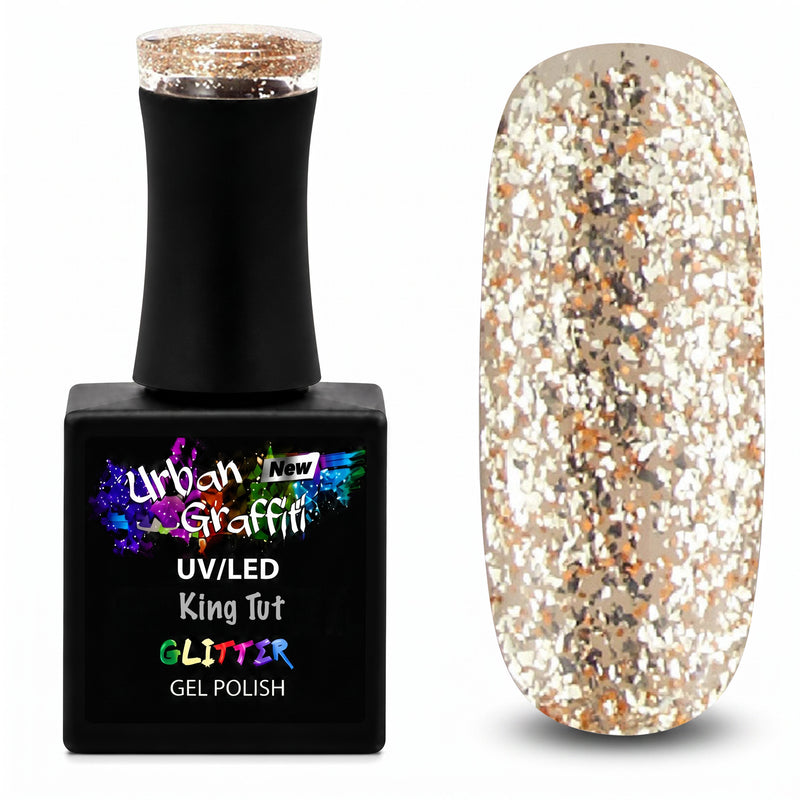 King Tut - UGGP-A0915 Urban Graffiti Χρυσό Glitter Gel Polish 15ml