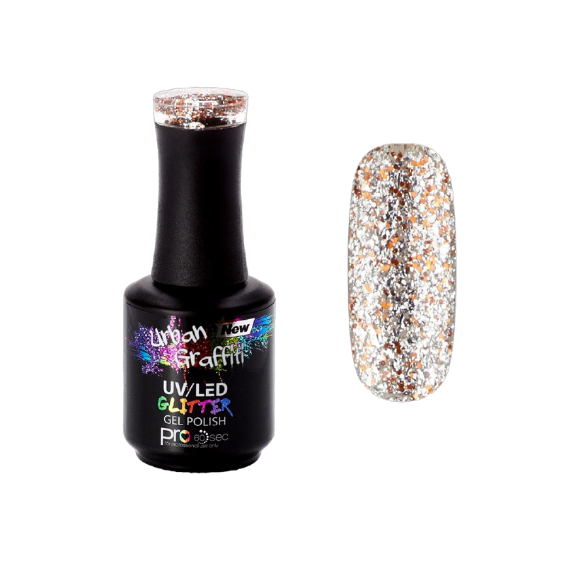 Diamond Ember - UGGP-A0911 Vernis Gel Pailleté Argent et Or Urban Graffiti 15ml